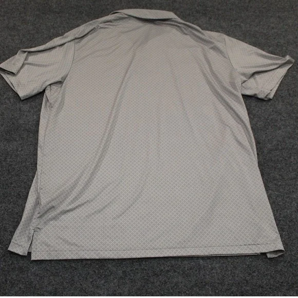 Adidas Golf‎ Polo Shirt Mens XL Gray Pattern Short Sleeve Casual Athletic - Picture 8 of 8